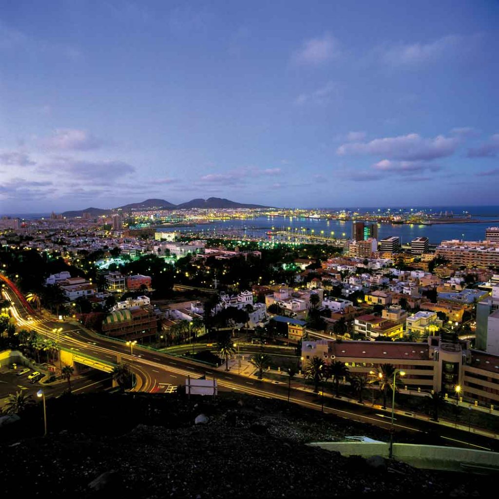 Vista-Nocturna-Las-Palmas-de-Gran-Canaria